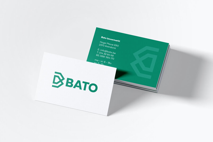 Mockup Bato naamkaartje, offline marketing