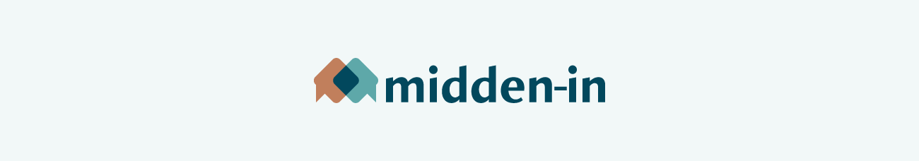 logo, middenin